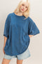 Light Navy Oversized Mineral Wash T-Shirt