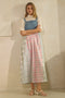 Multicolor Plaid Overall Maxi Dress