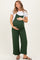 Army Green Wide Leg Maternity Jumpsuit