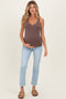 Light Blue Slim Fit Raw Hem Maternity Jeans
