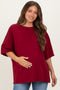 Cabernet Cotton Oversized Maternity Tee