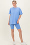Periwinkle Biker Shorts Set