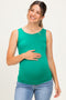 Kelly Green Basic Seamless Maternity Tank