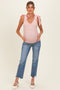 Blue Cropped Frayed Hem Slim Straight Maternity Jeans