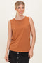 Clay Braided Neckline Tank