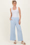 Light Blue Ankle Wide Leg Pants