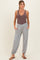 Heather Grey Crossover Waist Maternity Pants