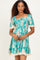 Jade Floral Smocked Lace Trim Dress