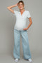 Super Light Maternity Wide Leg Jeans