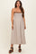 Mocha Gingham Maternity Maxi Dress