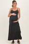 Charcoal Striped Sleeveless Maternity Maxi Dress