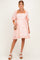 Coral Contrast Binded Floral Maternity Mini Dress