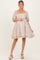 Taupe Contrast Binded Floral Maternity Mini Dress
