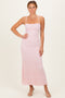 Light Pink Floral Lace Cutout Maxi Dress