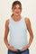 Light Blue Multi Striped Maternity Tank Top