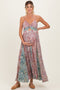 Multi V Neck Twist Front Cut Out Maternity Maxi Dress