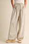 Light Blue Striped Balloon Maternity Pants