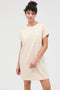 Taupe Striped T-Shirt Mini Dress