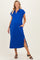 Royal Collared Pocket Maternity Midi Dress