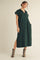 Hunter Green Collared Oversized Midi Dress