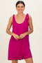 Magenta Knot Strap Romper