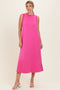 Fuchsia Sleeveless Midi Dress