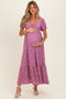 Mauve Lace Maternity Maxi Dress