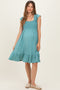 Sage Smocked Tiered Maternity Mini Dress