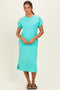 Mint Pocket Front Midi T-Shirt Dress