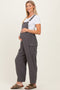 Charcoal Straight Leg Maternity Adjustable Overalls