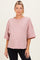 Blush Raw Cut Edge Maternity Boxy Tee