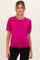 Magenta Short Sleeve Basic Knit Maternity Top
