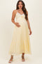 Lemon Lace Accent Maternity Maxi Dress