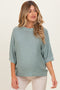 Jade Oversize Cut Sweater Maternity Top With Raw Edge