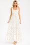 Ivory Floral Tiered Shoulder Tie Maxi Dress