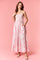 Light Pink Floral Smocked Midi Dress