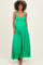 Peridot V-Neck Open Back Maternity Maxi Dress