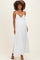 Off White V-Neck Open Back Maternity Maxi Dress