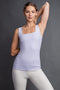 Lavender Square Neckline Active Tank Top