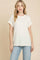 Ivory Rolled Cuff Sleeve Relaxed Fit Tee