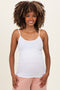White Basic Adjustable Strap Maternity Cami