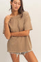 Mocha Crew Neck T-Shirt