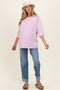 Pink Washed Oversized Crew Neck Maternity Top