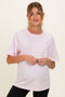 Soft Pink Oversized Short Sleeve Crew Neck Maternity T-Shirt