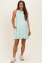 Mint Sleeveless Crewneck Tiered Maternity Mini Dress