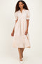 Stone Embroidered Midi Shirt Dress
