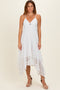 Ivory Twist Front Lace Maxi Dress