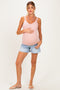 Light Wash Classic Maternity Denim Shorts