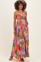Brown Pink Multi Printed Maternity Maxi Dress