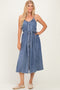 Denim Button Down Midi Dress